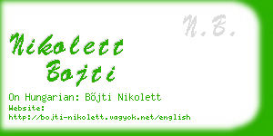 nikolett bojti business card