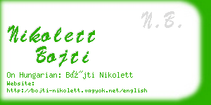 nikolett bojti business card